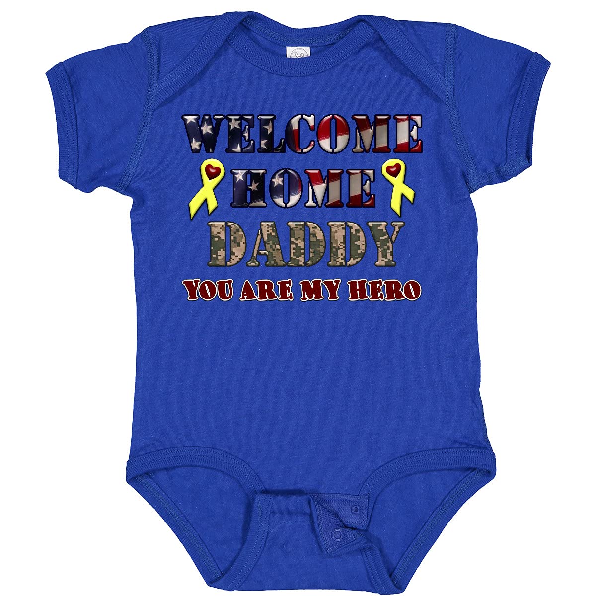 Inktastic Welcome Home Daddy Baby Bodysuit - Cute Infant Onesie for Newborns & Toddlers - Perfect for Homecoming, Military Reunions & Special Family Moments