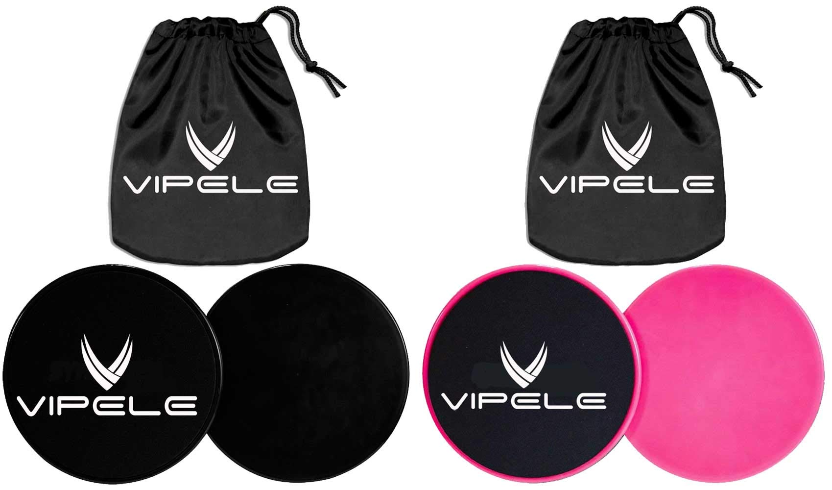 VIPELE Core Sliders - Dual Sided Abdominal Exercise Equipment for Carpet & Hardwood Floors | Home Workout & Gym Training Accessories