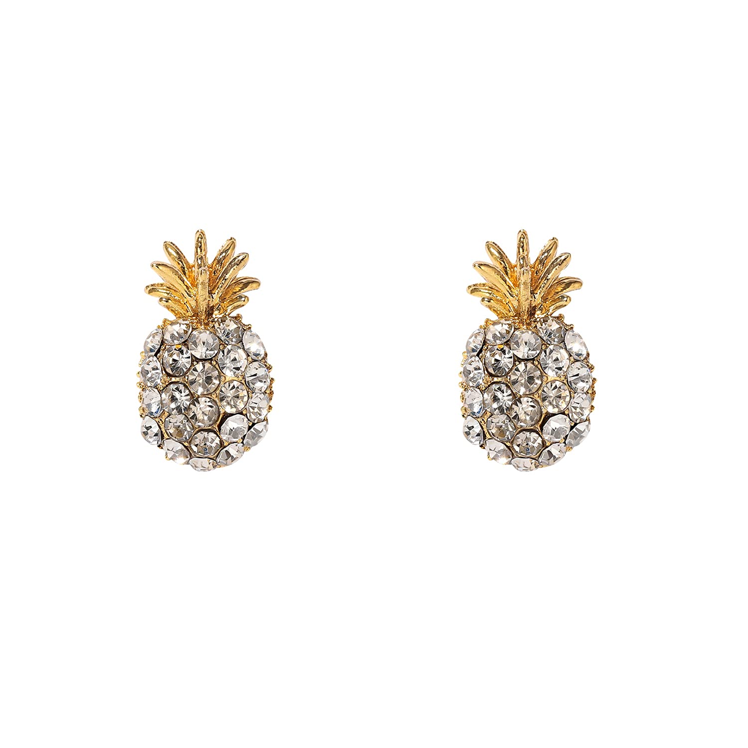 White Geometric Pearl Stud Earrings for Women - Classic Pineapple Design Fashion Jewelry | Perfect for Parties, Weddings & Everyday Wear