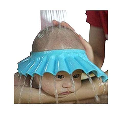 PUNZONE Adjustable Baby Shower Cap - Soft & Safe Hair Wash Protector for Infants & Toddlers - Waterproof Ear & Eye Protection - Perfect for Bath Time & Sensitive Skin Care (Multi-Color)