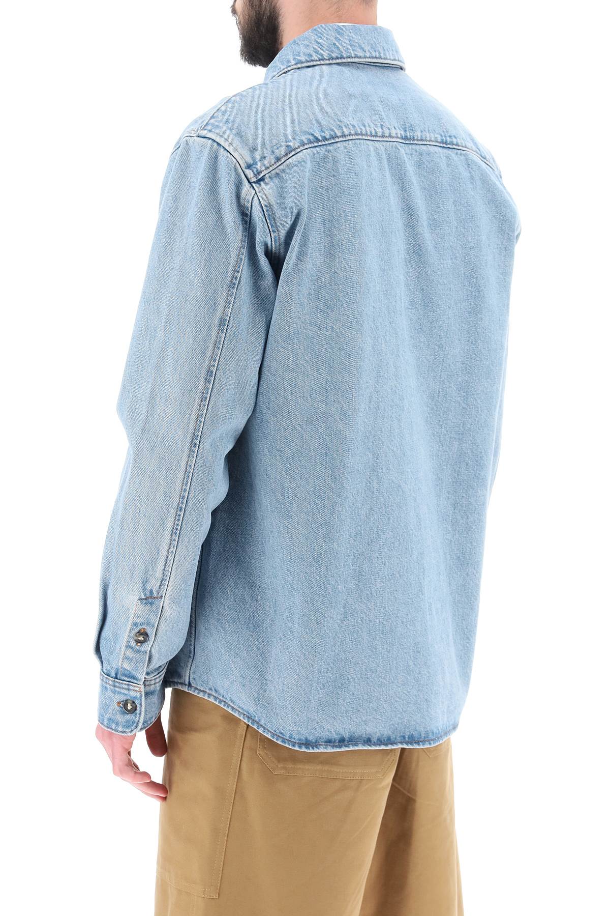 APC Vittorio Brodee Poitrine Denim Overshirt - Stylish Denim Shirt Jacket for Men, Perfect for Casual Outfits & Layering in Fall & Spring