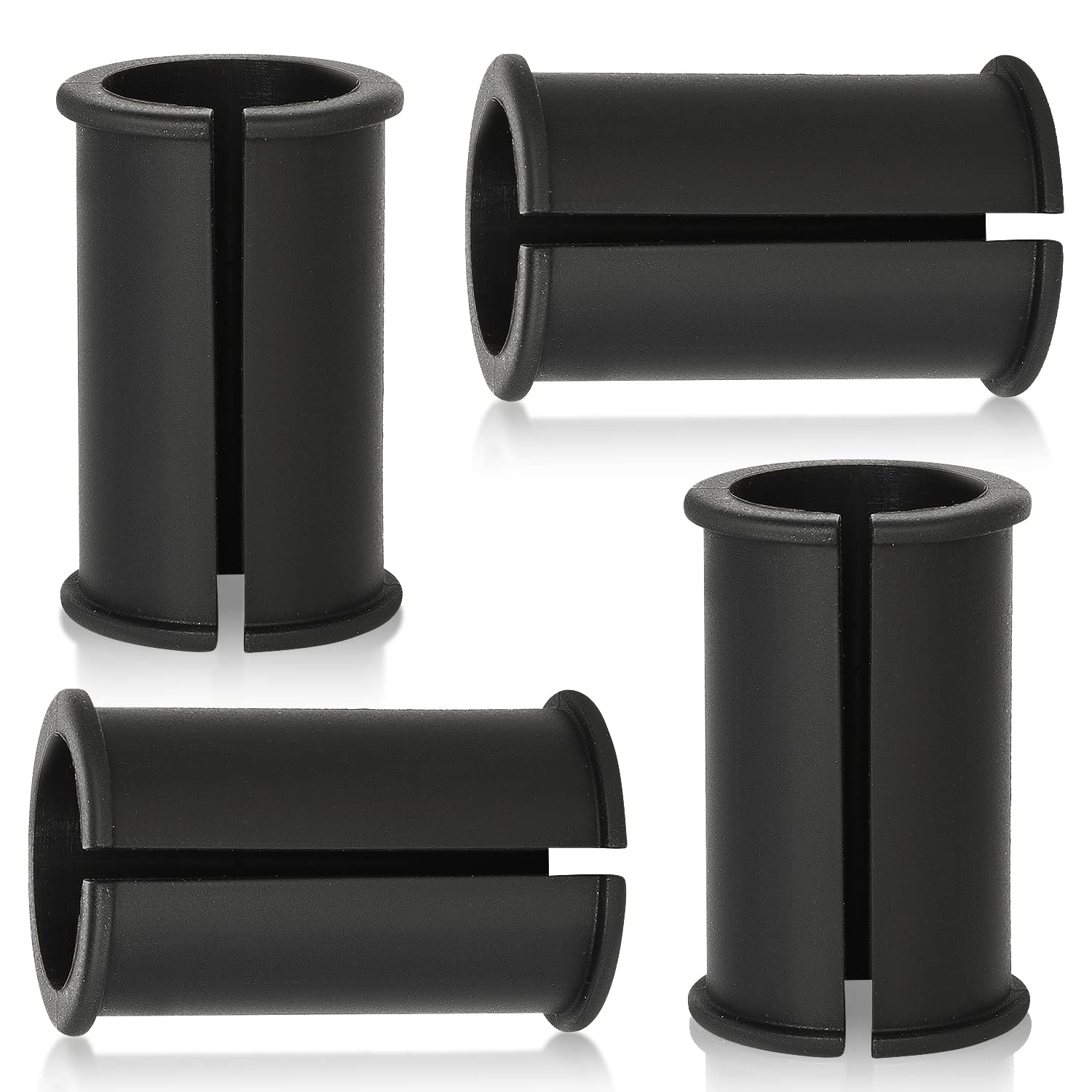 4pcs Microphone Shock Mount Rubber Sleeve - 1.8x0.8inch Durable Mic Shock Mount Spacer Tube & Washer Set - Universal Camera Mic Accessories for Studio Recording, Vlogging & Podcasting