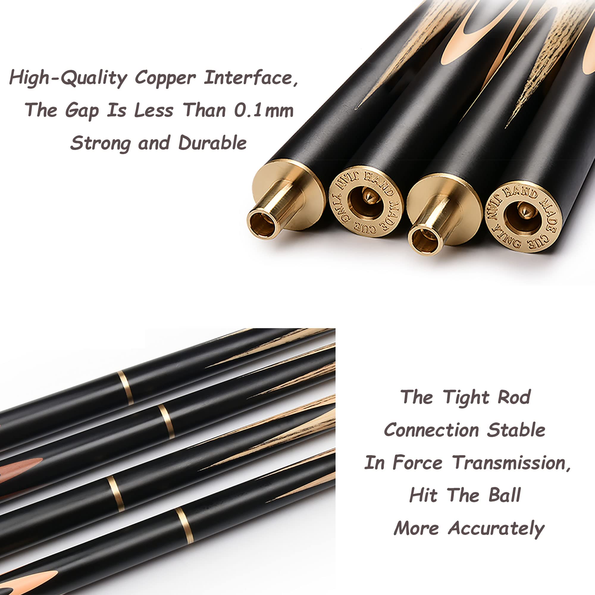 **57 Inch 19 Oz Professional Pool Cue Stick with 2X 10mm Cue Tips - Snooker & 8-Ball Billiard Stick for Home, Bar, or Game Room - Includes Elegant Case & Extension - Perfect for Casual Play, Tournaments, and Gifts**