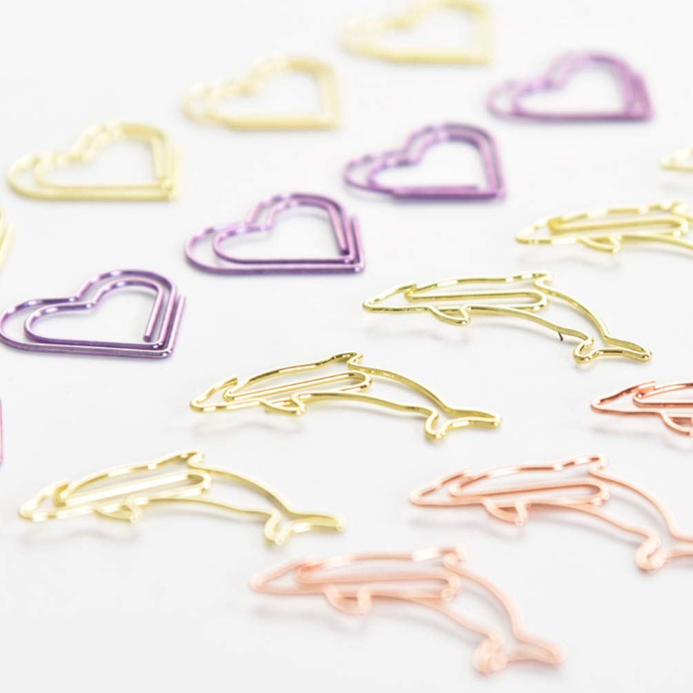 NUOBESTY 20pcs Mini Paper Clips - Stainless Steel Cat & Musical Note Shaped Bookmarks, Colorful Cartoon Page Holders for Books, Folders & Office Use - Perfect for Students, Teachers & Organizers