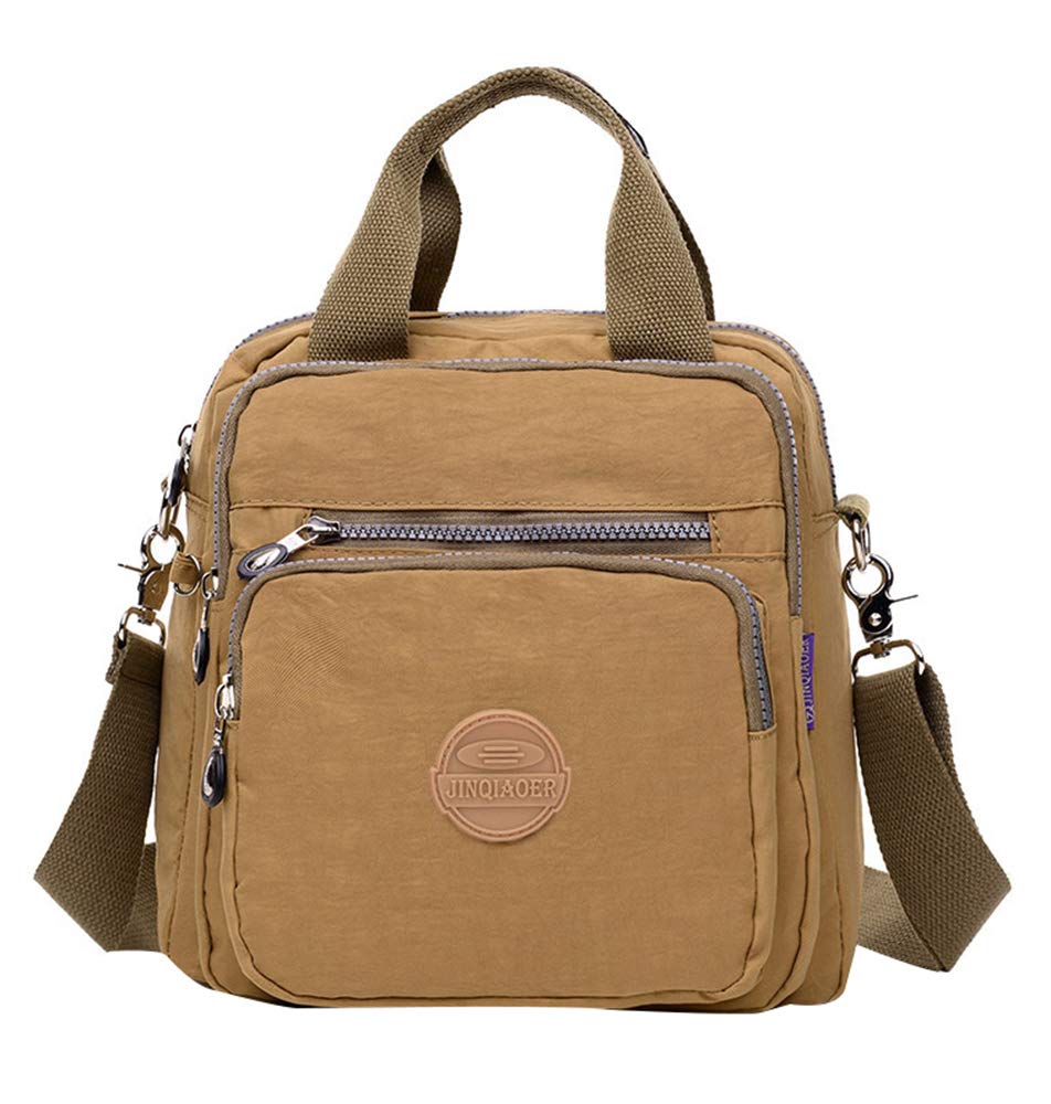Lightweight Canvas Crossbody Shoulder Tote Bag for Women & Men - 7L Capacity (Beige) | Perfect for Travel, Shopping & Everyday Use