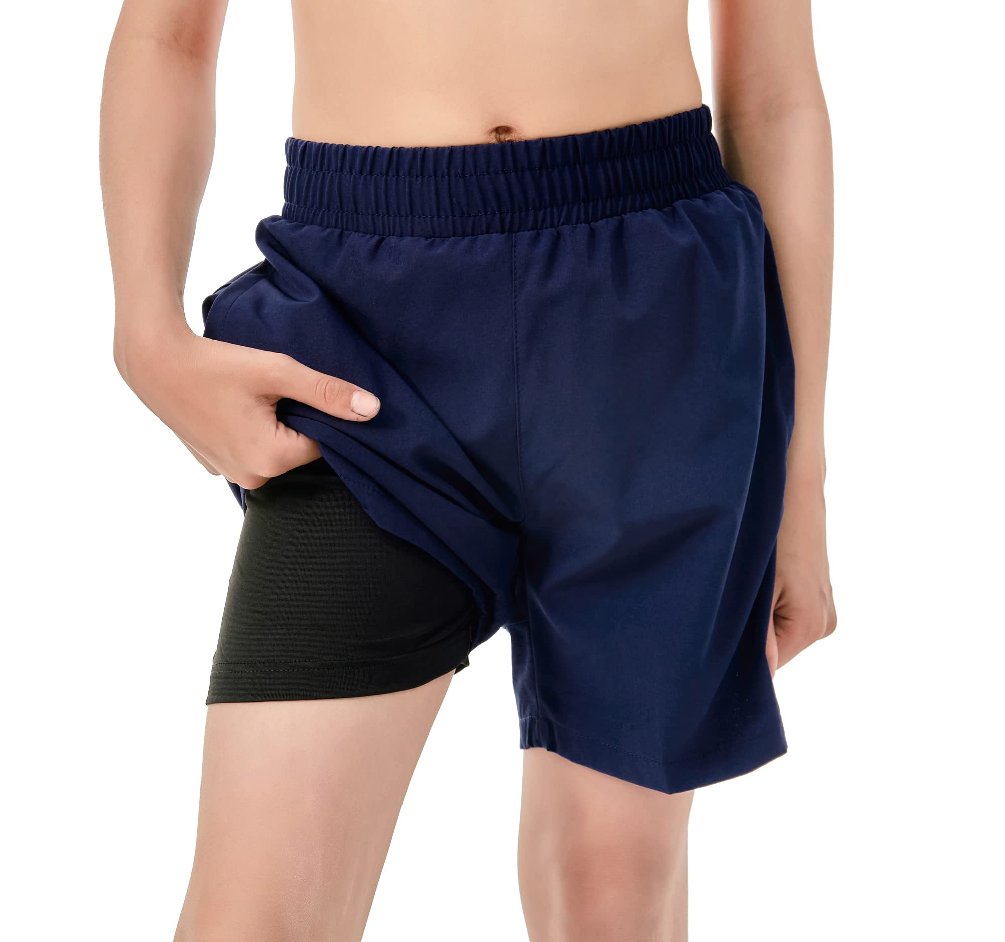 IRELIA Boys Athletic Shorts - Quick Dry, Mesh, Reflective for Sports