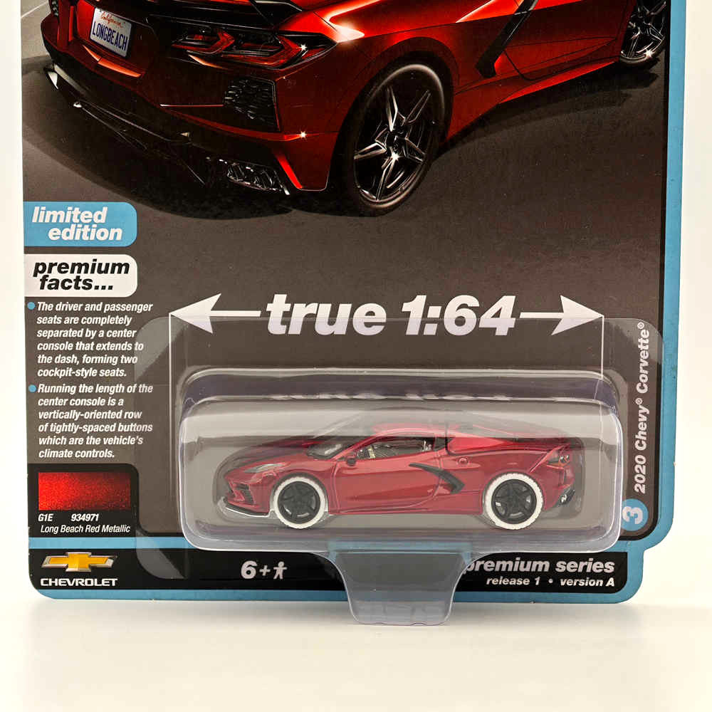 2020 Chevy Corvette Red 1/64 Diecast Model Car - CHASE Auto World Collectible Toy for Display & Racing Scenes