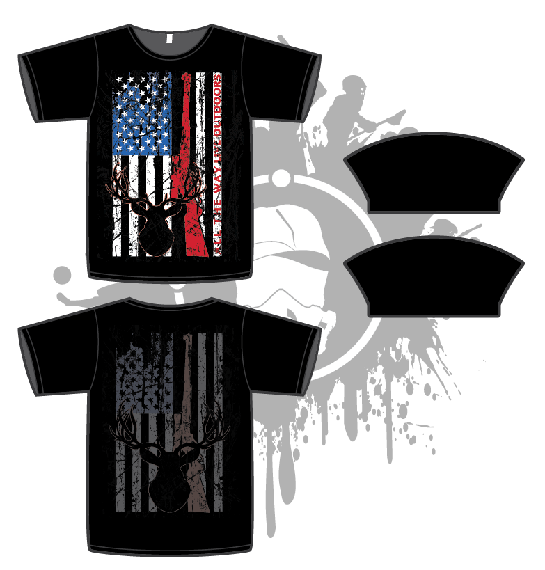 **Hunter's Flag Men's Full Dye Jersey – Breathable & Lightweight Performance Shirt for Outdoor Sports, Hunting & Casual Wear**