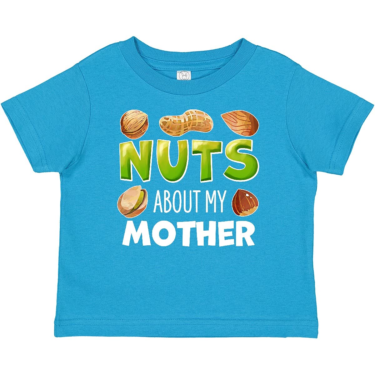 Inktastic Nuts About My Mother Peanut Almond Pistachio Baby T-Shirt - Cute Funny Graphic Tee for Toddlers & Infants - Perfect for Mother's Day, Family Photos & Casual Outings