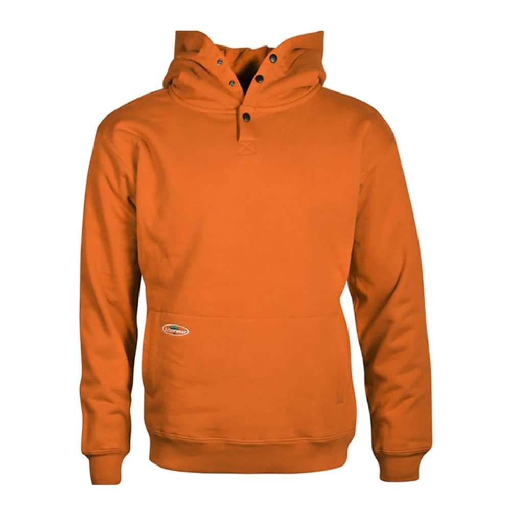 Arborwear Men's Heavyweight Double-Thick Hooded Pullover Sweatshirt - Snap Neck Collar & Handwarmer Pouch for Outdoor Work, Hiking & Cold Weather Activities