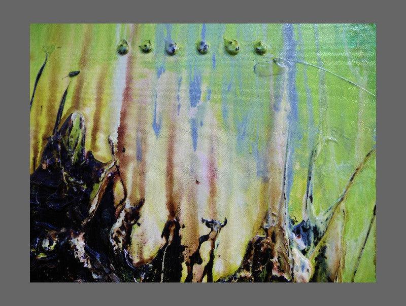 Abstract Green Painting - Modern Wall Art for Living Room, Bedroom & Office Decor | Handmade Canvas Artwork