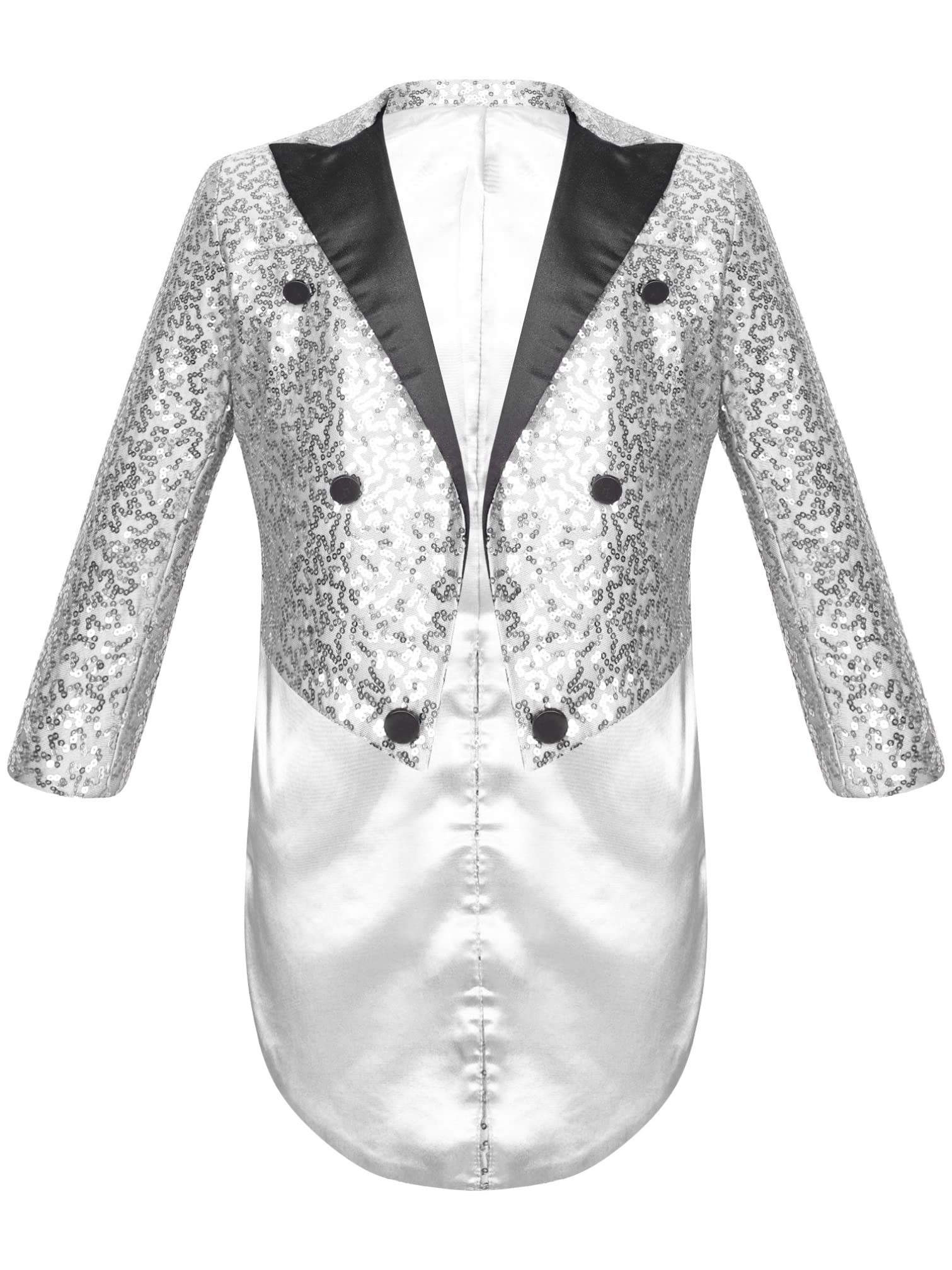Kids Tuxedo Jacket with Sequin Blazer for Wedding & Party