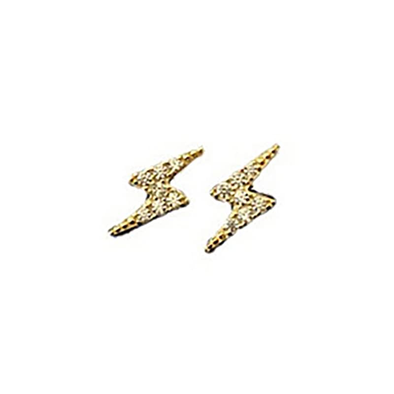 Lightning Shape Sterling Silver Stud Earrings for Women - Hypoallergenic 925 Silver Earrings for Sensitive Ears - Perfect for Everyday Wear, Gift Giving & Special Occasions