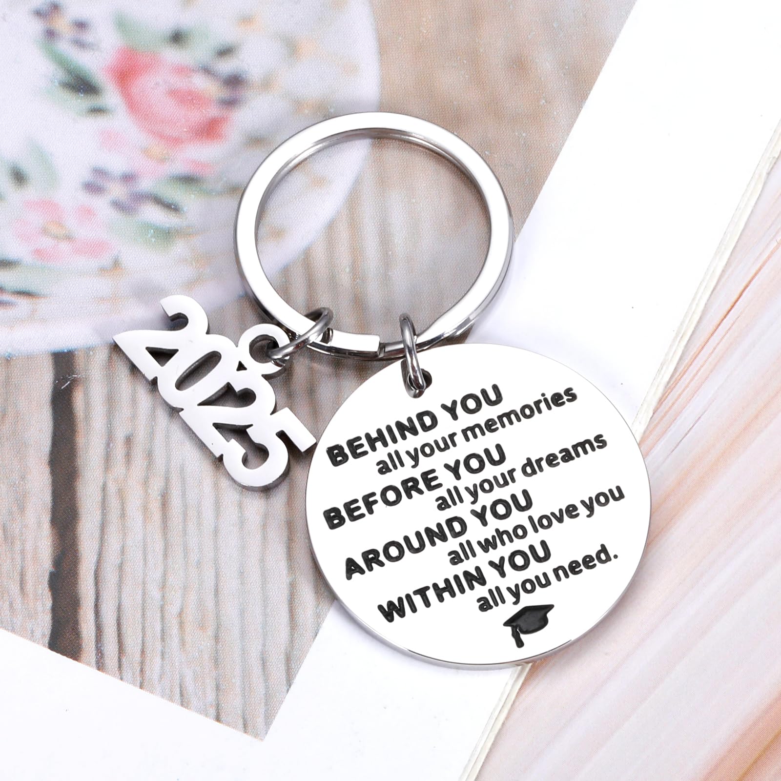 Class of 2025 Graduation Keychain - Inspirational Gift for High School & College Graduates (Men, Women, Nurses, Masters Students) - Perfect for Son, Daughter, Boy or Girl - Ideal for Senior Parties & Graduation Celebrations