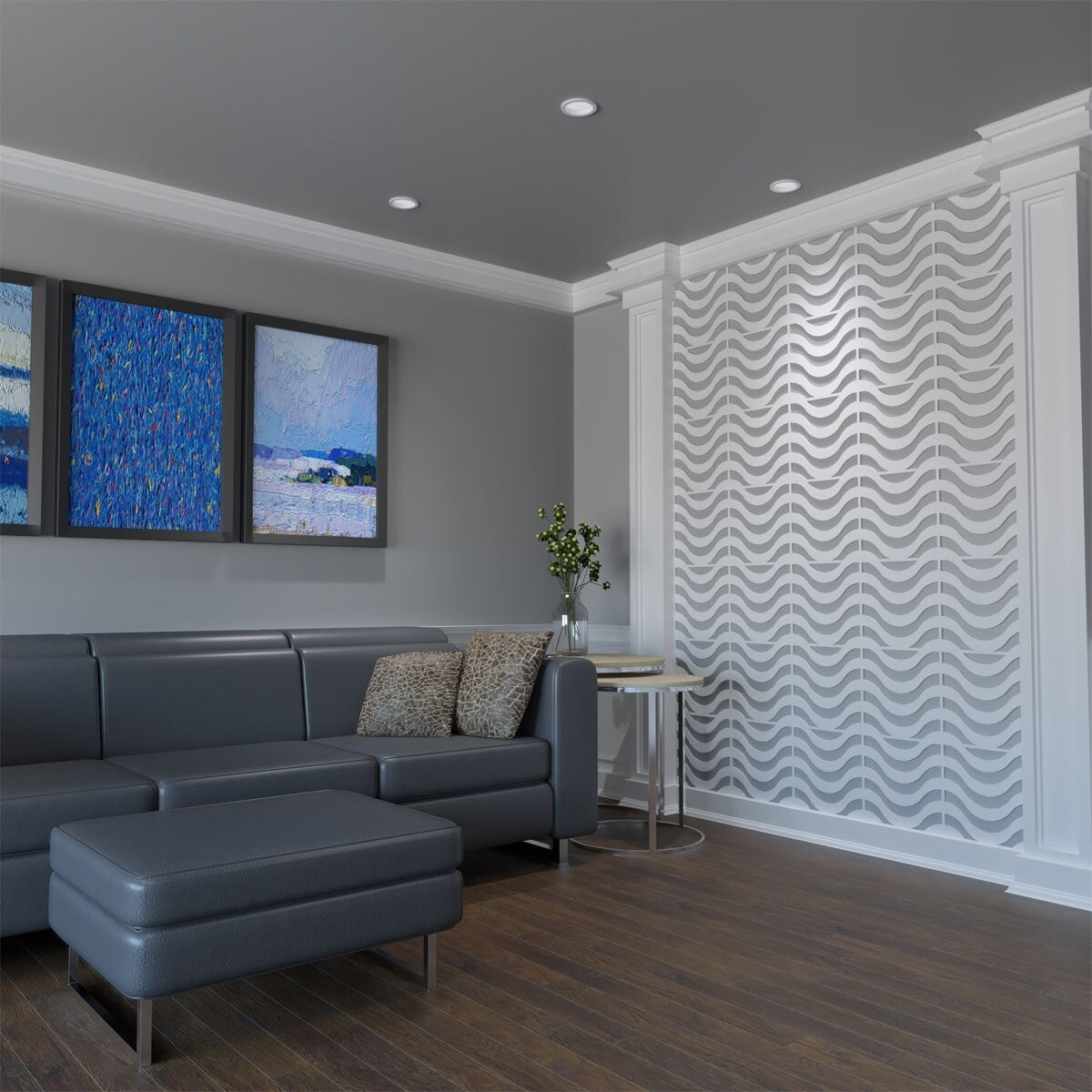 Parker Decorative Fretwork Wall Panels - Elegant Laser-Cut Wooden Room Dividers & Wall Decor for Living Room, Bedroom, and Office