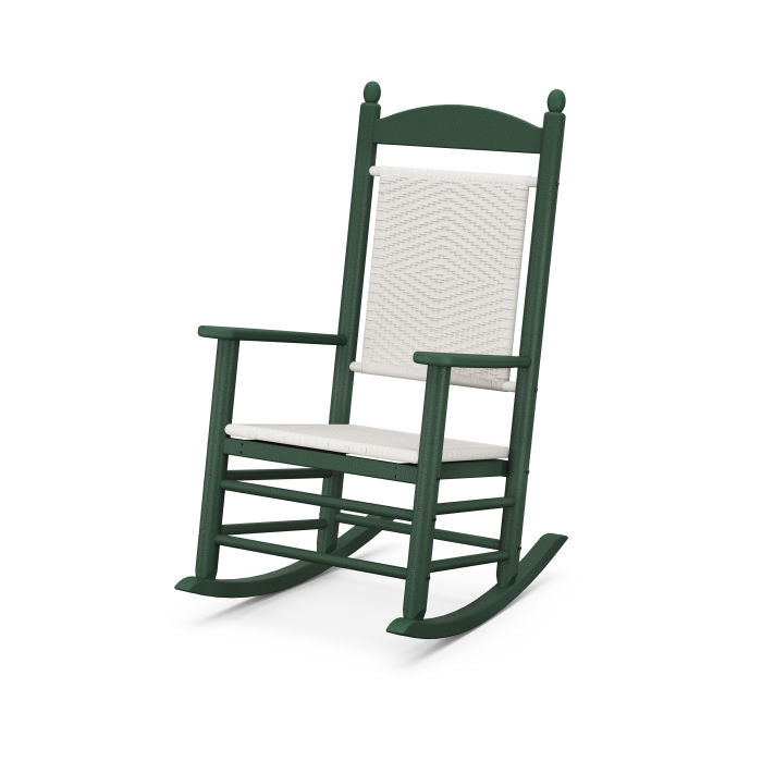 Green Frame/White Loom Weave
