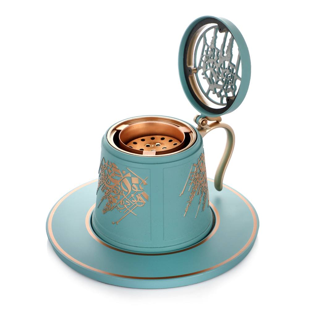Tiffany Blue Ceramic Mug-Shaped Candle Warmer - Perfect for Home Decor, Gifts, and Aromatherapy
