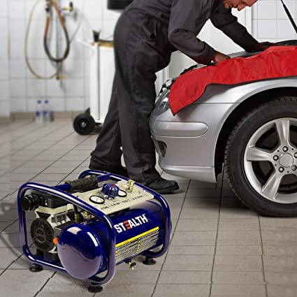 Stealth 3 Gallon Air Compressor - Portable & Quiet for Home DIY, Nail Guns, Inflating Tires & Sports Equipment