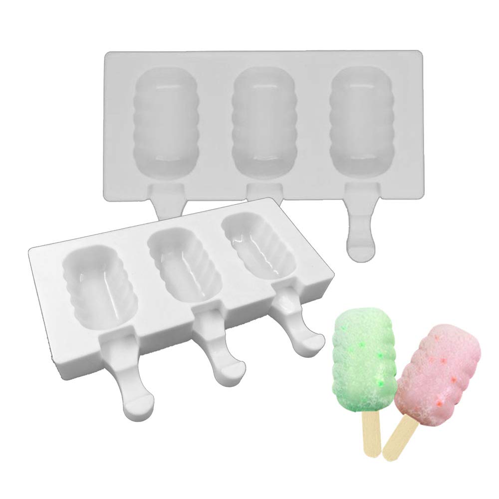 Joyeee Silicone Popsicle Molds with Sticks - 6 Cavity Reusable Ice Pop Maker for Homemade Ice Cream, Juice & Smoothies - Perfect for Summer Treats, Kids Snacks, and Party Desserts