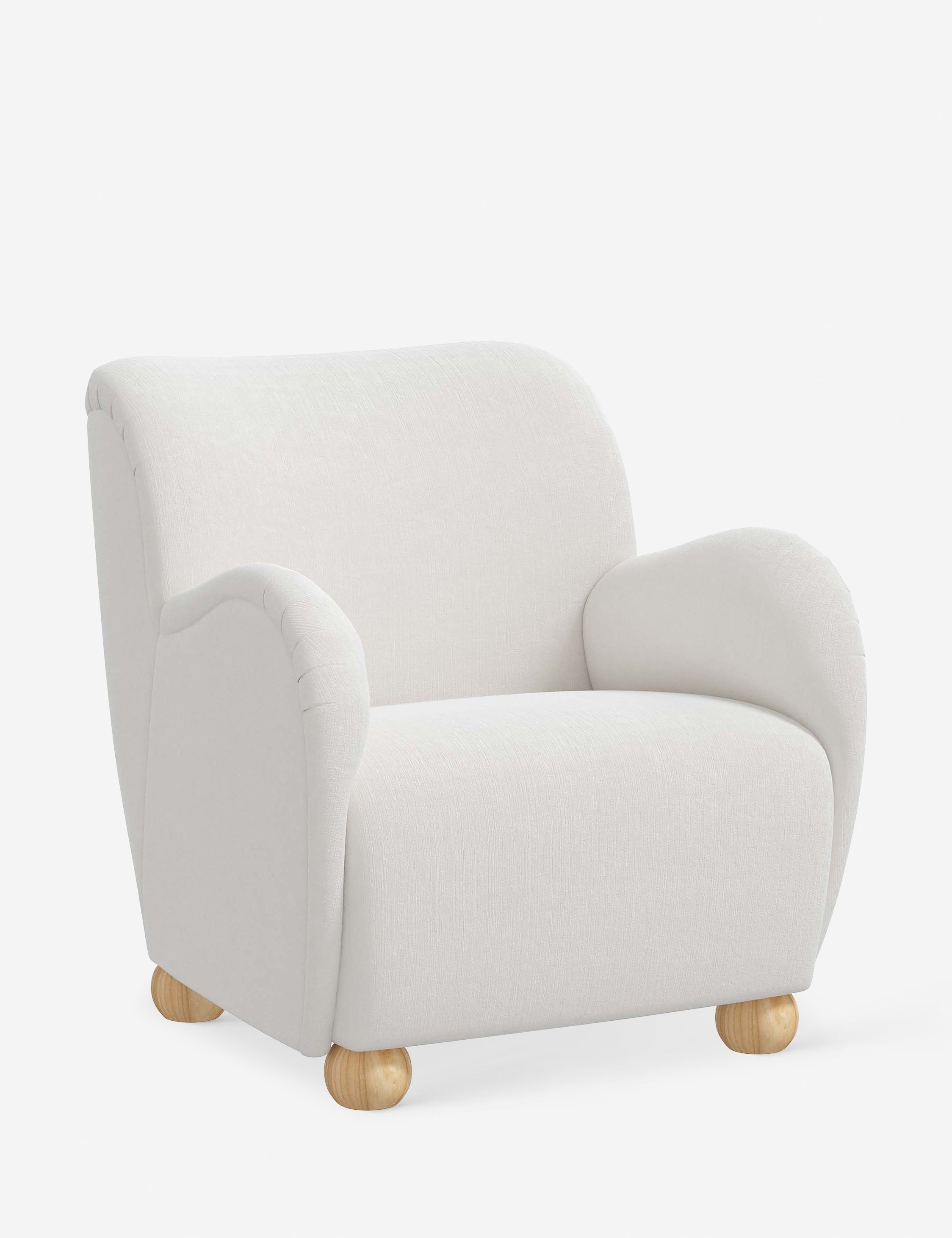 Baird Accent Chair - Modern Upholstered Lounge Chair for Living Room, Bedroom & Office - Stylish Comfortable Reading Chair with Wooden Legs - Perfect for Relaxing, Reading & Decorating Your Home
