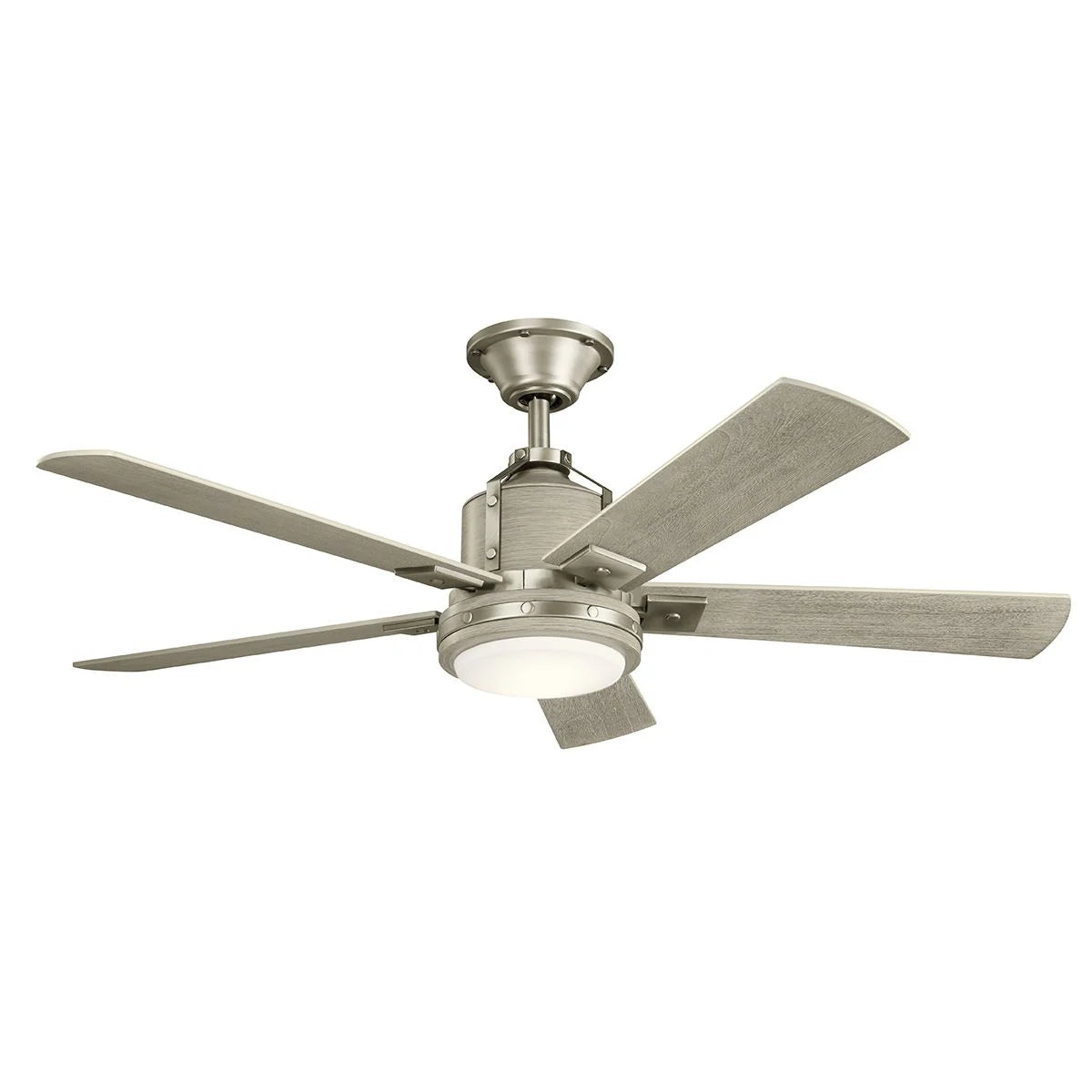 52-inch Brushed Nickel Ceiling Fan with IP20 Rating - Perfect for Living Room, Bedroom, and Outdoor Covered Spaces