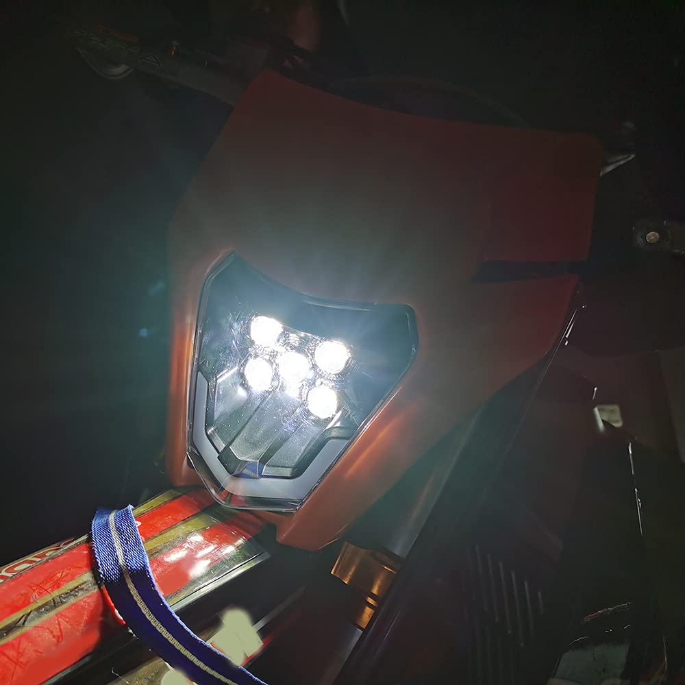 Universal LED Motorcycle Headlight - Waterproof for Dirt Bikes & Street Riding