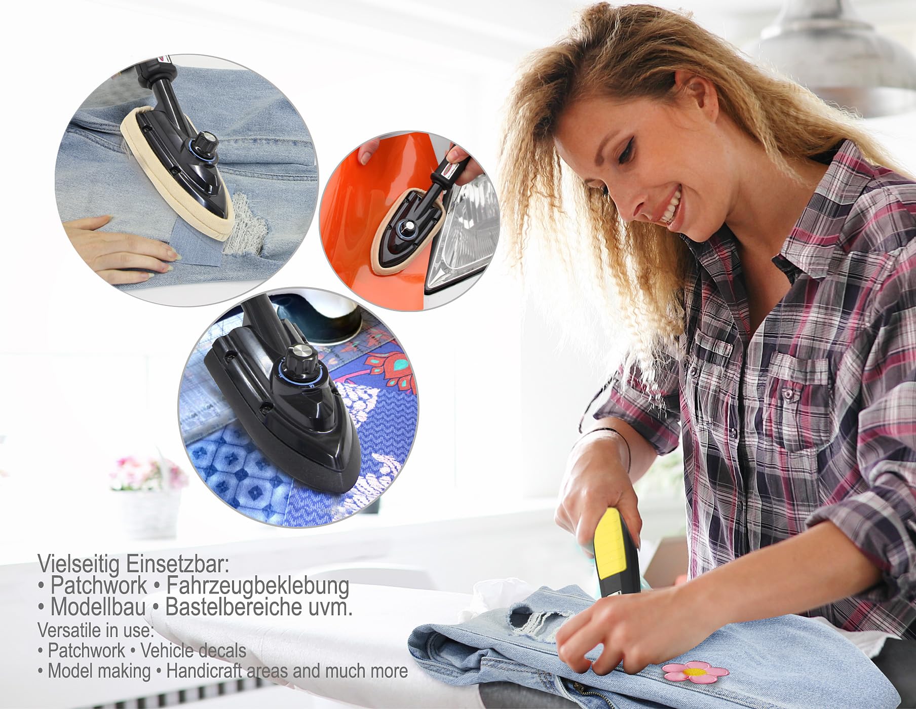 Jamara 172140 Professional Control Iron with Steam Function - Black - Perfect for Home Ironing, Laundry, and Fabric Care