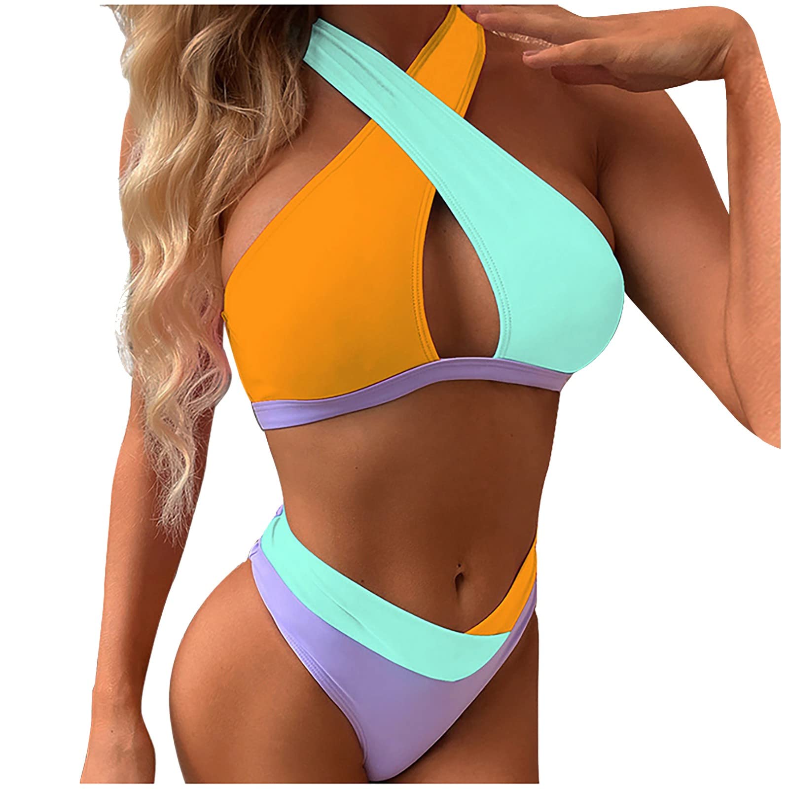 Women's Bikini Sets - Halter Neck Cross Two-Piece Swimsuits | Sexy Bathing Suits for Beach, Pool & Summer Vacations