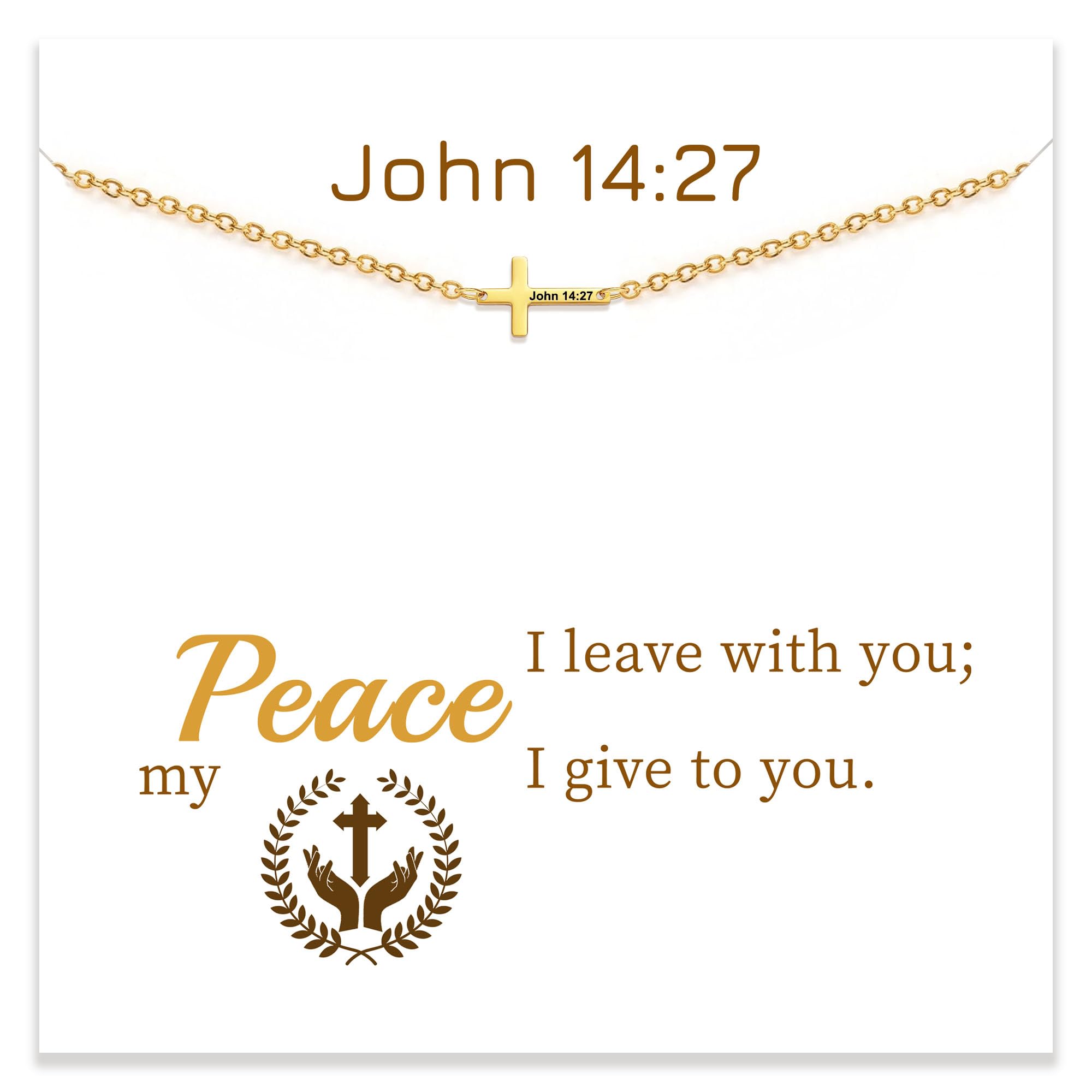 JSJOY Dainty Gold Cross Bracelet for Women - Christian Religious Jewelry with Engraved Bible Verse - Inspirational Gift for Easter, Baptism, Confirmation - Perfect for Church, Daily Wear & Special Occasions