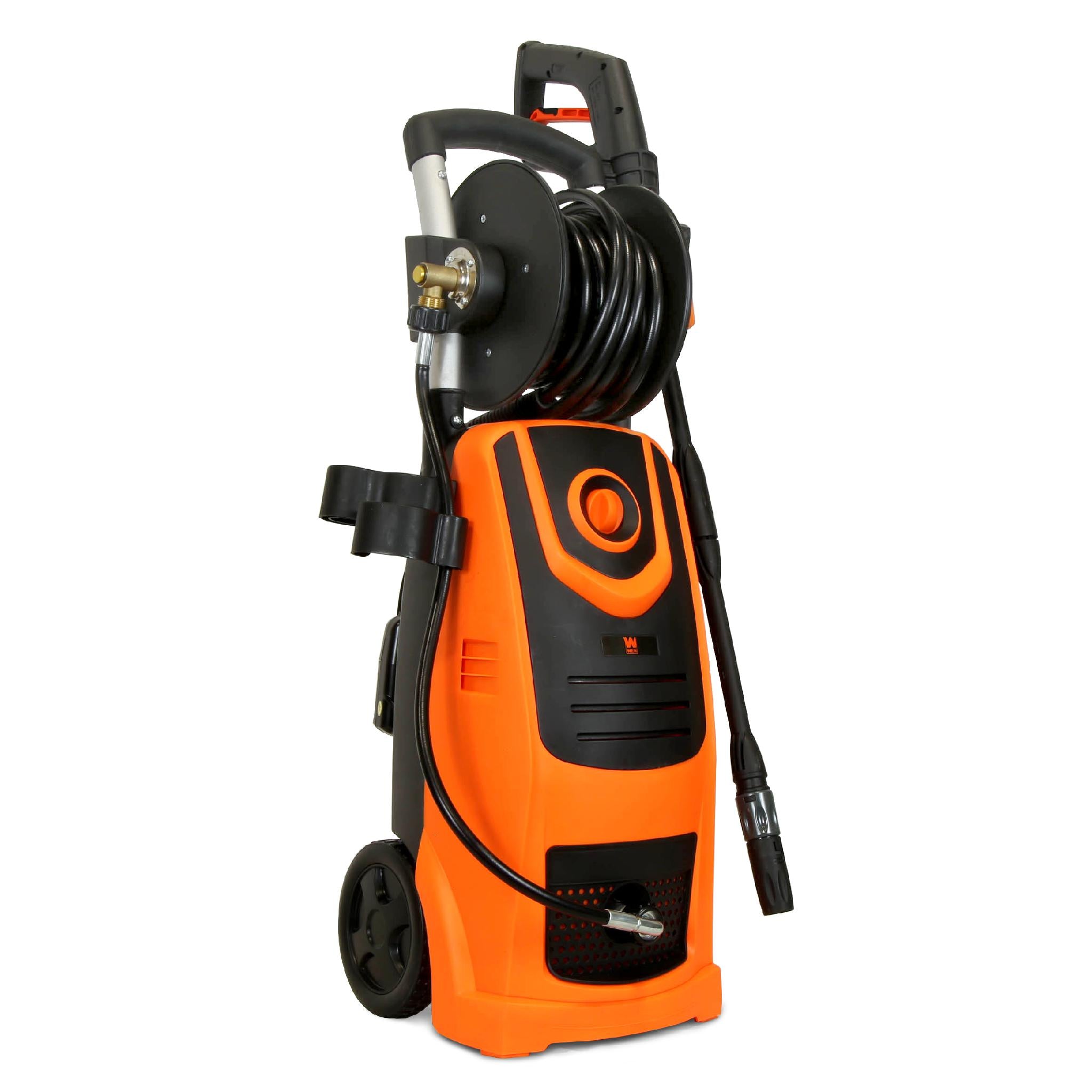 WEN PW22 2100 PSI 1.3 GPM 13.5 Amp Electric Pressure Washer with Adjustable Flow & Hose Reel - Perfect for Home Cleaning, Driveway Washing, and Outdoor Maintenance