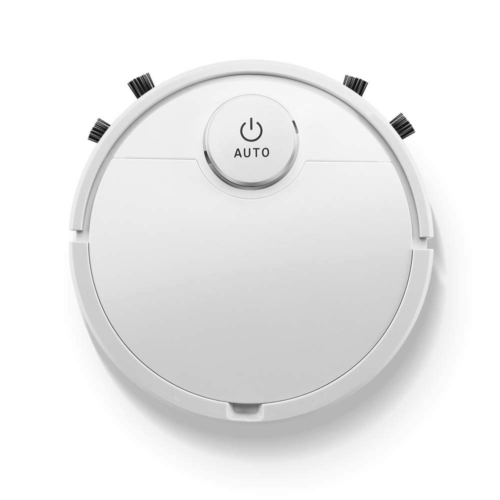 SHLUTESOY ES300 Robot Vacuum Cleaner - 3-in-1 Smart Automatic Rechargeable Sweeper with Strong Suction, White - Perfect for Hardwood Floors, Carpets & Pet Hair Removal