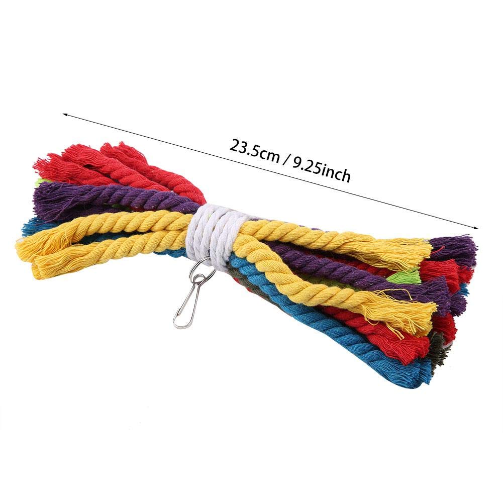 Yosoo 2 Pack Bird Chew Toys for Parrots - Natural Cotton Rope Biting & Chewing Hanging Toys for Bird Cage - Perfect for Mental Stimulation & Beak Trimming