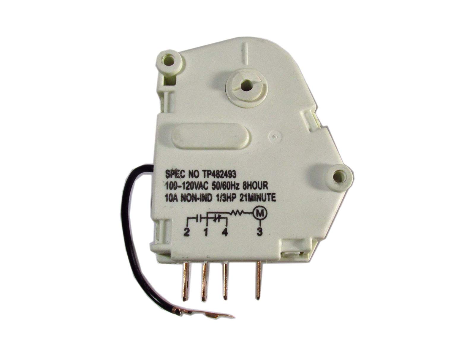 ClimaTek Upgraded Defrost Timer Replacement for Roper Maytag W10822278 AP5985208 482493 - Compatible with Refrigerators, Freezers & Ice Makers