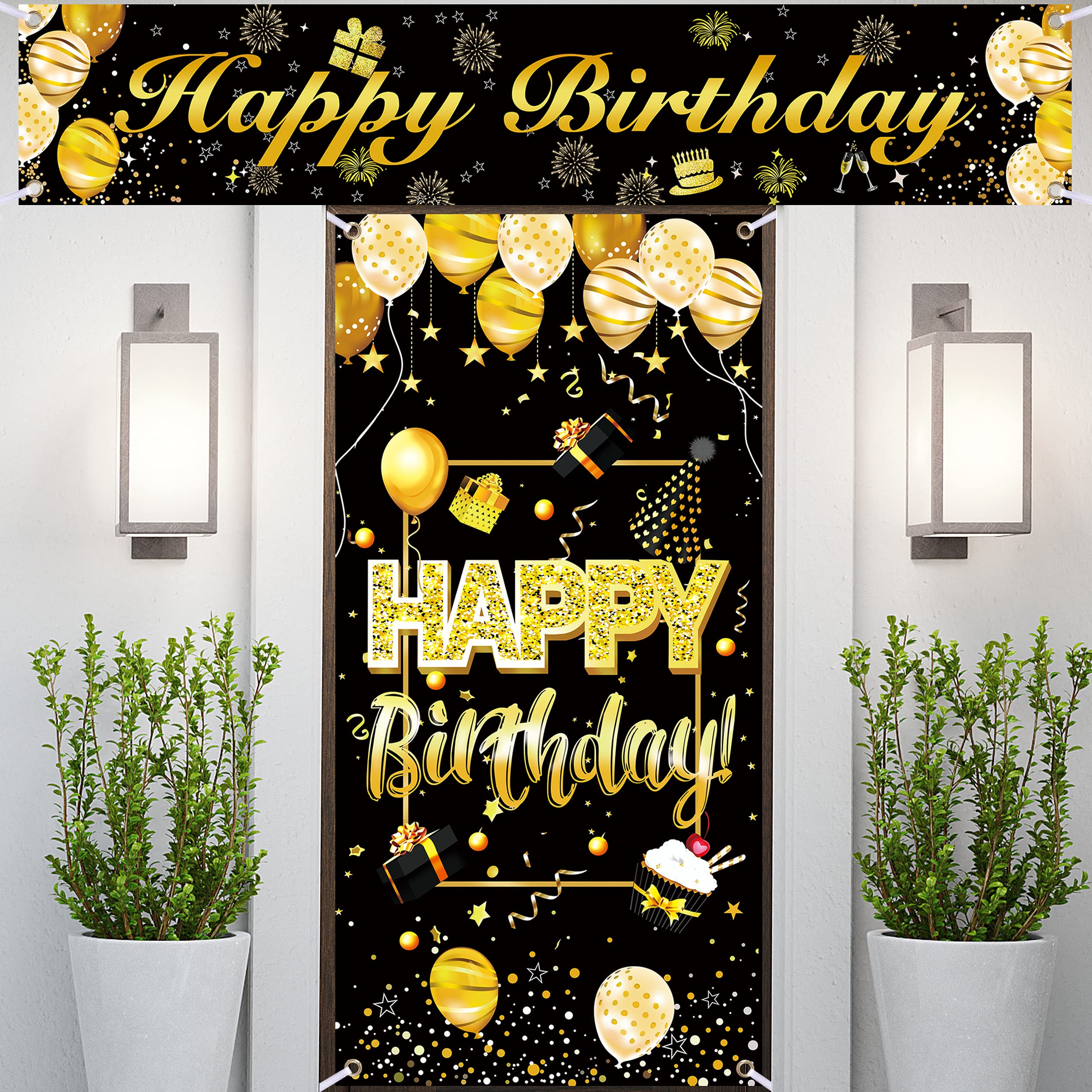 Happy Birthday Door Banner - Birthday Party Decorations for Men - Colorful Backdrop for Birthday Celebrations, Home & Office Decor