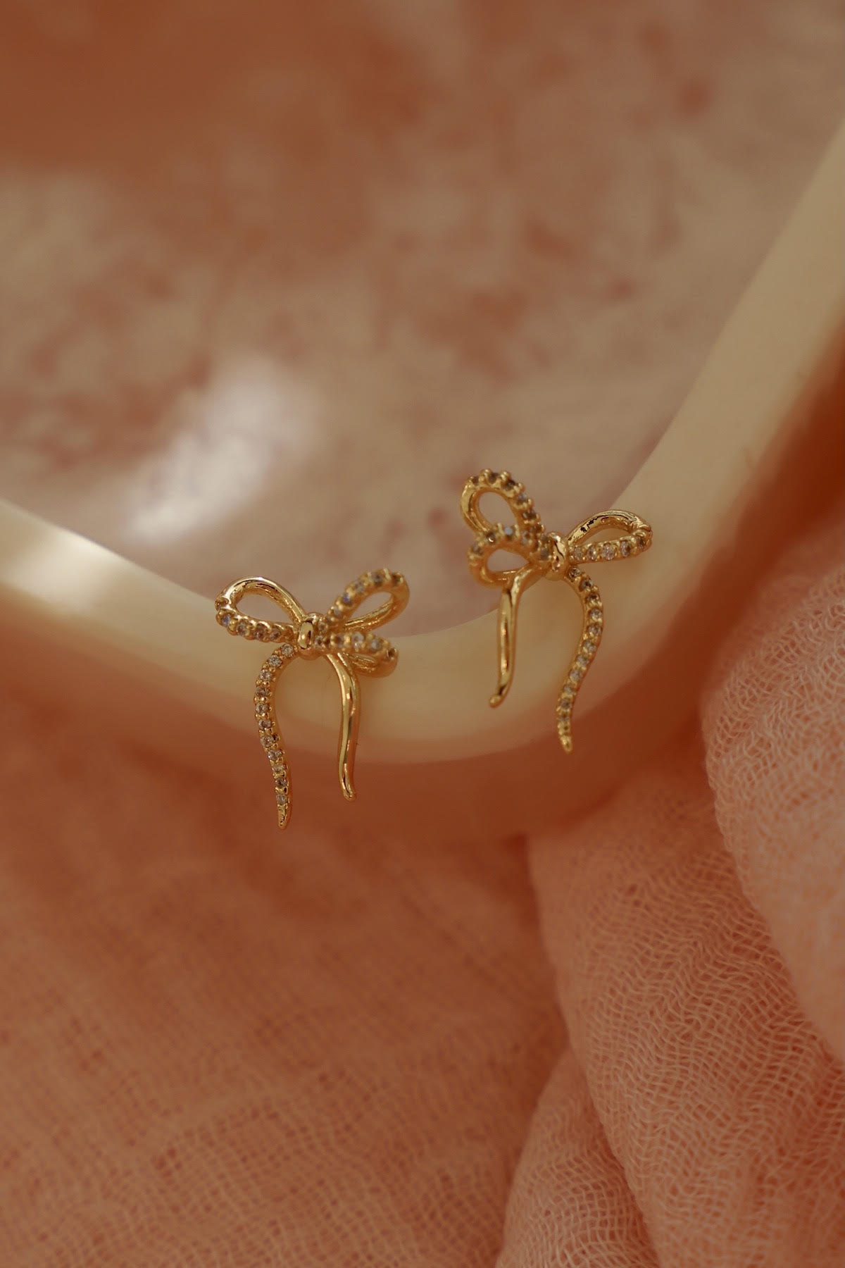 CZ Bow Stud Earrings for Women - Elegant Cubic Zirconia Bowknot Dangle Earrings - Perfect for Parties, Weddings & Everyday Wear