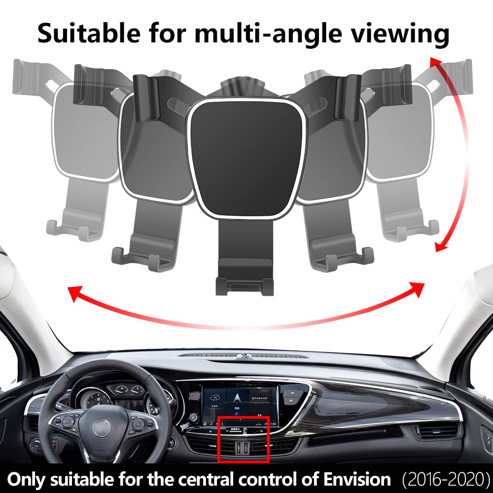 Universal Car Phone Holder Mount for 2016-2020 Buick Envision SUV - Adjustable Dashboard & Air Vent Cell Phone Stand - Perfect for GPS Navigation, Hands-Free Calling & Road Trips