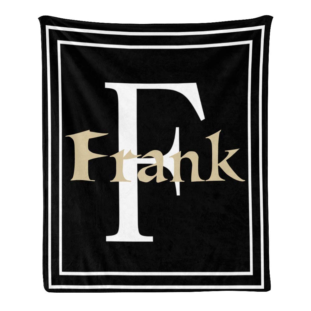 Custom Personalized Fleece Blanket with Name Text - Soft F Letter Throw Blanket 50x60 Inches - Perfect Gift for Birthday, Anniversary & Home Decor