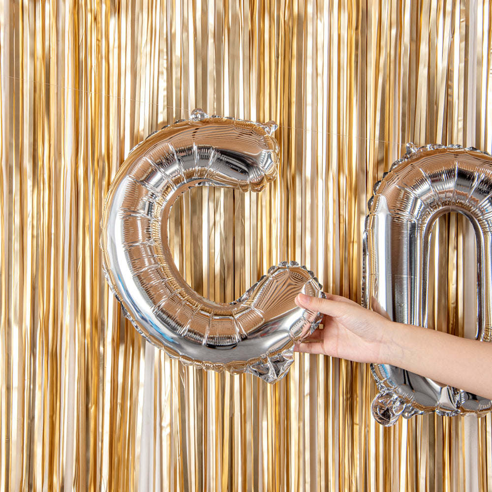 Balloonify Silver Mylar Letter C Balloon - 16 Inch Large Foil Alphabet Balloon for Birthday Parties, Baby Showers & Wedding Decorations (1 Count)