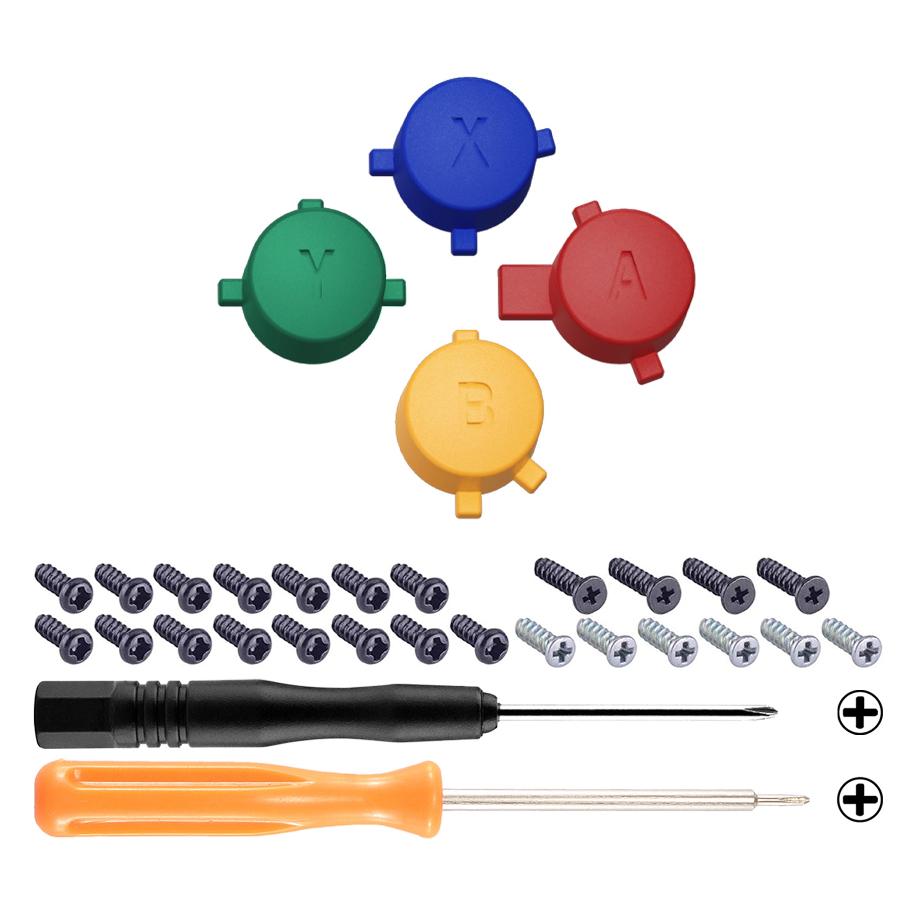 eXtremeRate DIY Replacement Full Set Buttons for Nintendo Switch Pro Controller - Black (KRP312) | Customize Your Gaming Experience | Perfect for Switch Pro Controller Repair & Modding