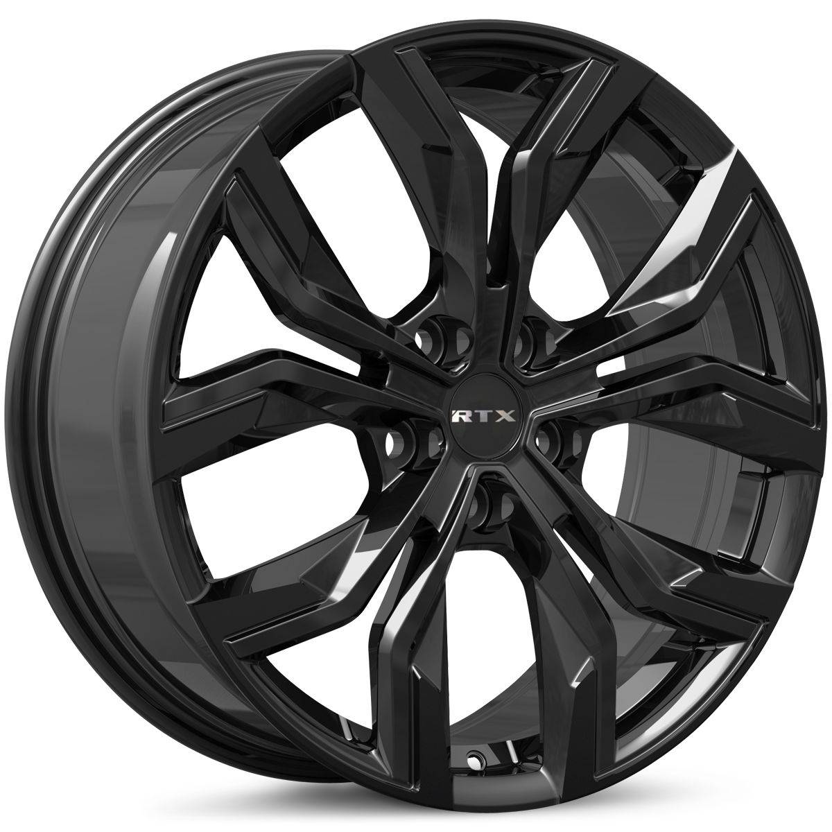 VENOM RTX® Alloy Wheels 19x8 Gloss Black 5x114.3 ET35 CB60.1 - High Performance Car Rims for Street Racing & Custom Builds