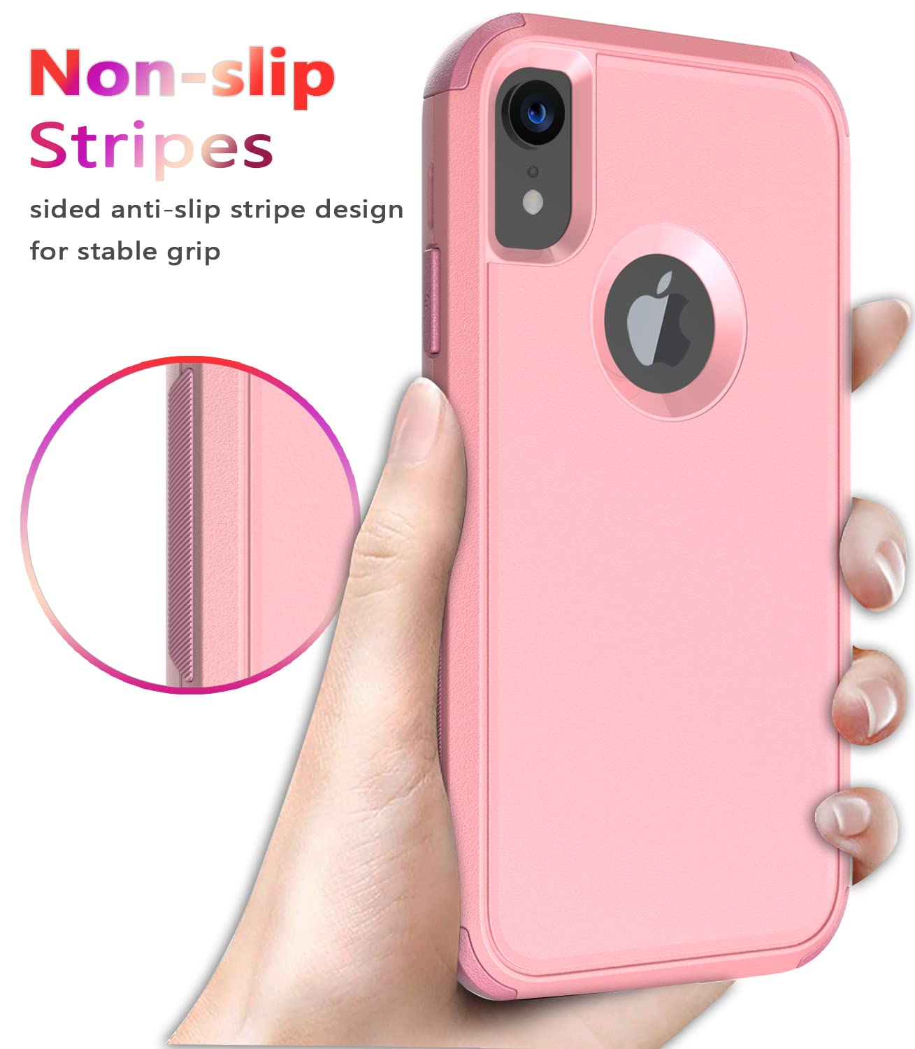 Shockproof Heavy Duty iPhone XR Case - Waterproof, Dustproof & Drop Proof Protection for Apple iPhone XR | Perfect for Outdoor Adventures, Construction Work & Extreme Sports (Pink)