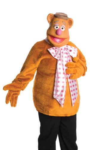 The Muppets Fozzie Bear Costume with Mask - Official Kermit's Friend Halloween Cosplay Outfit for Adults & Kids - Perfect for Halloween Parties, Cosplay Events & Themed Birthday Celebrations
