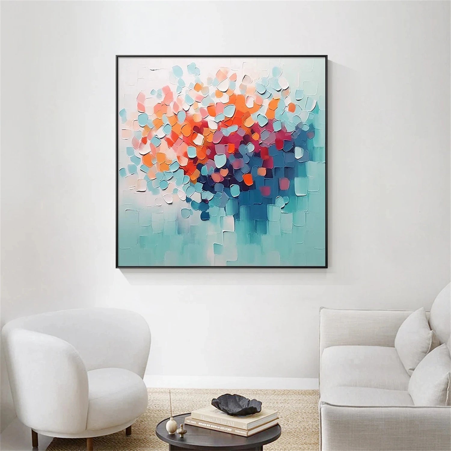 Abstract Painting #AB 295 - Modern Wall Art for Living Room, Bedroom & Office Decor | Large Canvas Artwork | Handmade Contemporary Art