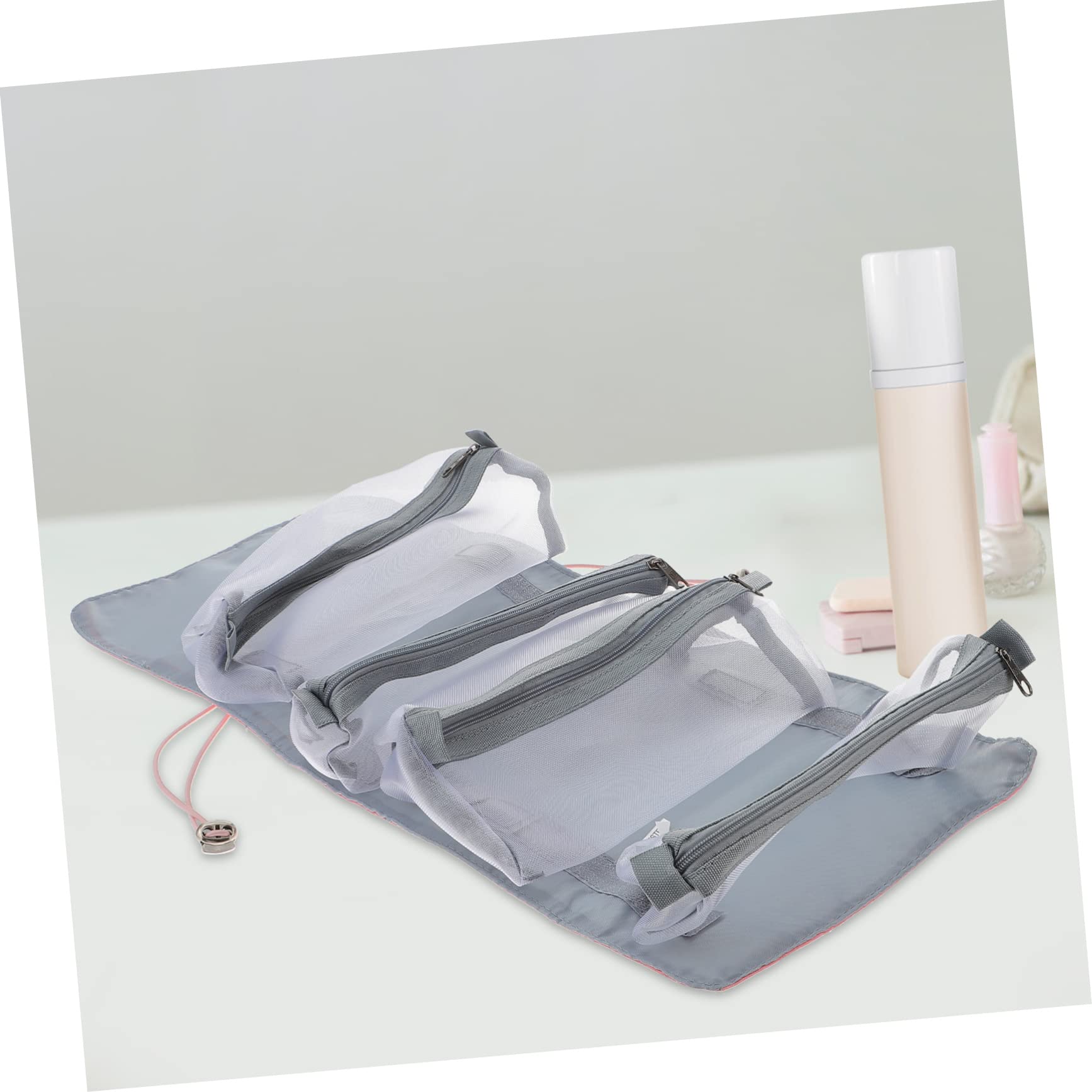 TENDYCOCO 4-in-1 Detachable Waterproof Cosmetic Bag - Multifunctional Travel Toiletry Organizer for Makeup, Shampoo & Skincare - Perfect for Airplane, Gym, Camping & Vacation Trips