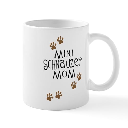 White - Mini Schnauzer Mom Mug