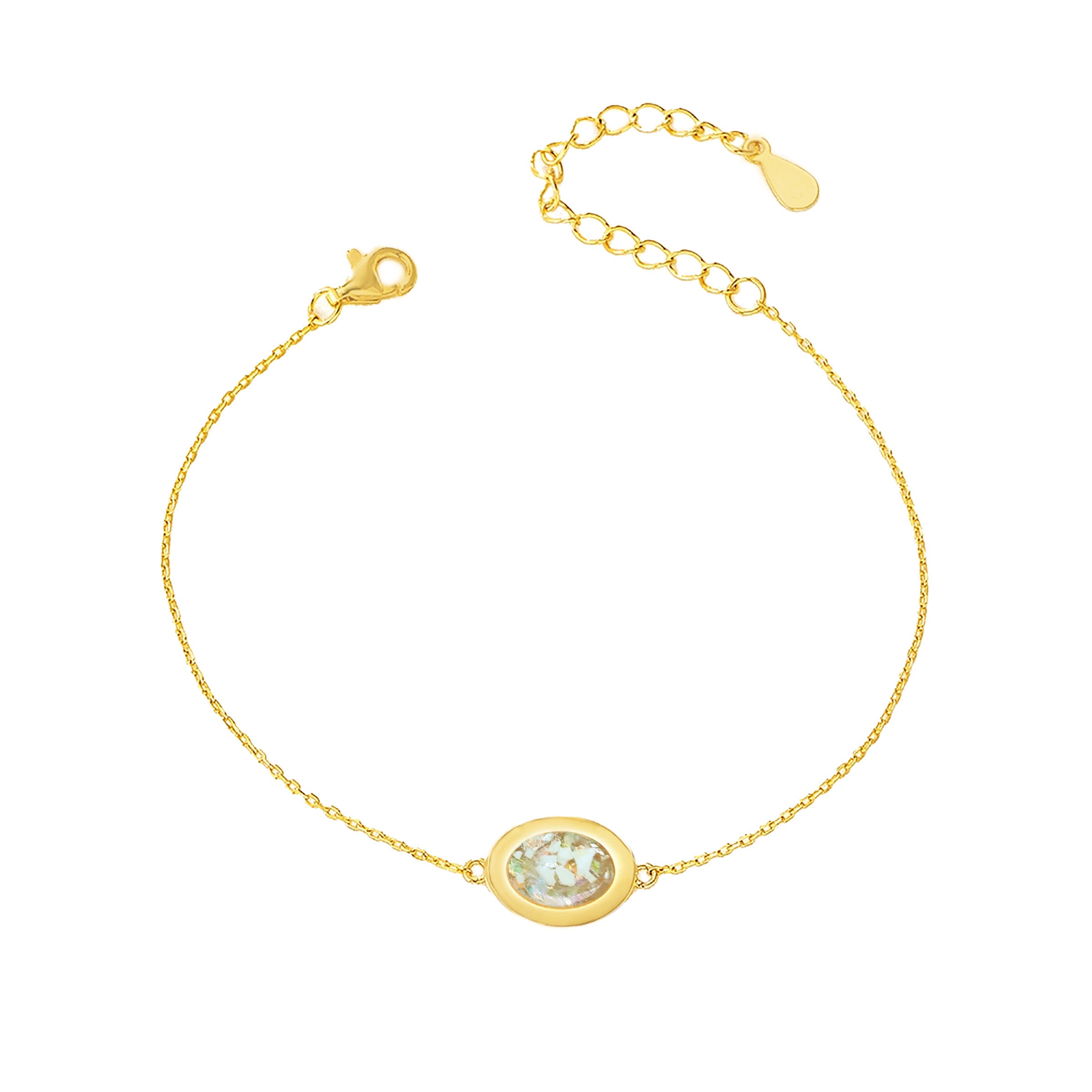 Solid Gold Ashes Bracelet for Women - Elegant Memorial Jewelry for Loved Ones | Perfect for Remembrance, Sympathy Gifts & Special Occasions