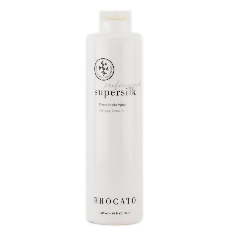 Brocato Supersilk Professional Detoxifying Shampoo 10 oz - Deep Cleansing & Clarifying for All Hair Types - Perfect for Post-Swim, Workout & Product Buildup Removal