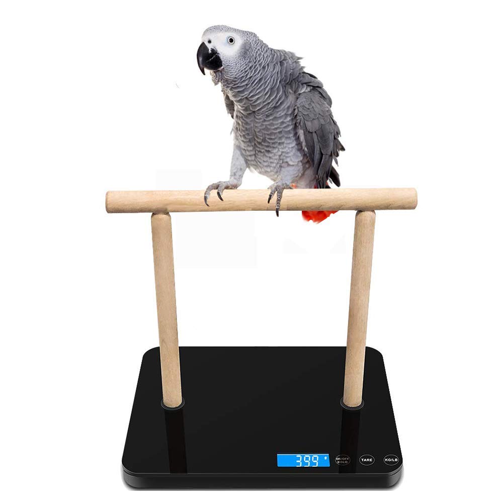 **Digital Pet Bird Scale - 0.05oz Accuracy, 70oz Capacity with Perch - Easy Clean Black Glass Platform for Parrots & Macaws | Perfect for Training, Health Monitoring & Avian Care**