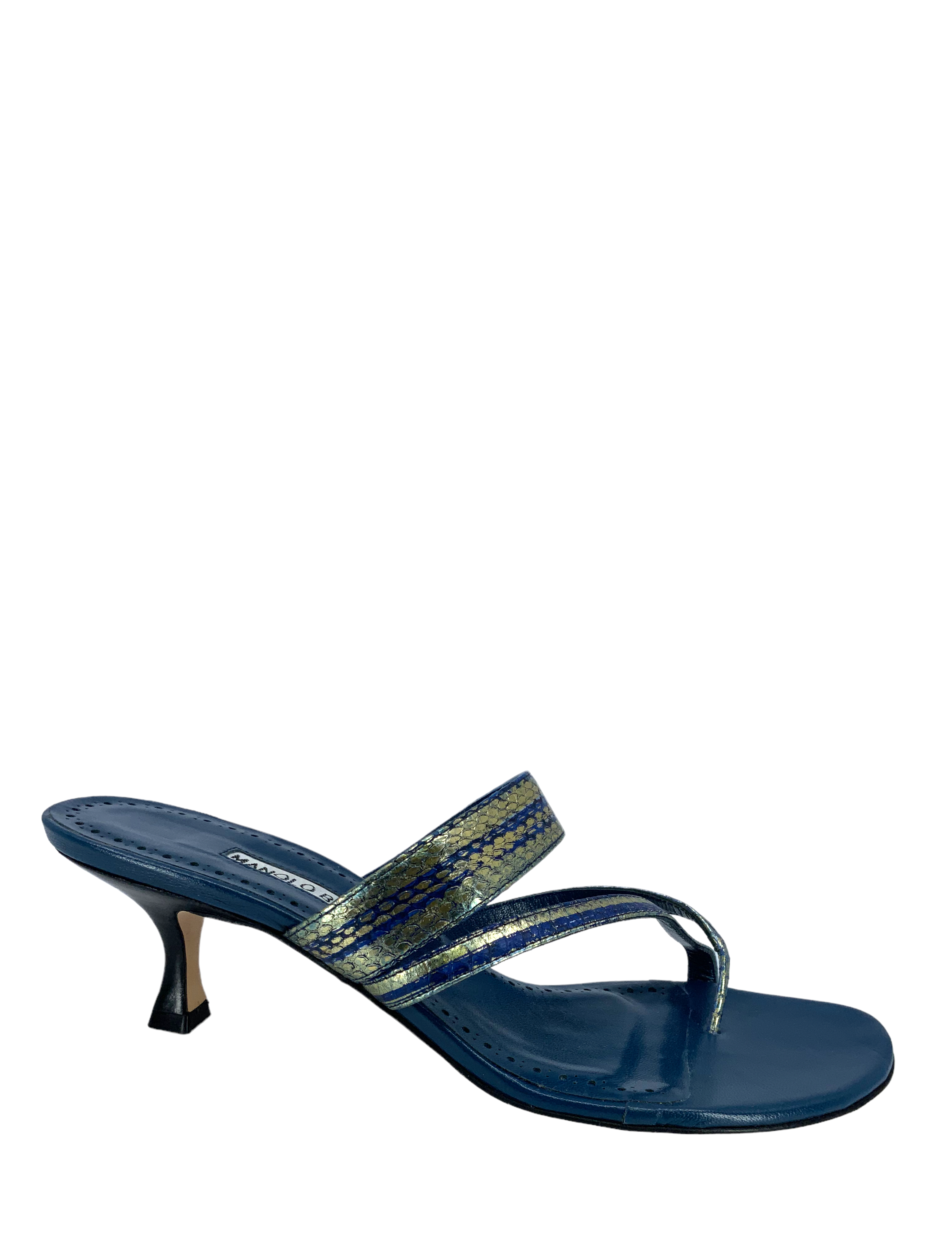 Manolo Blahnik Susa Python Thong Sandals for Women - Size 9 | Luxury Designer Heels for Weddings, Parties & Summer Outfits