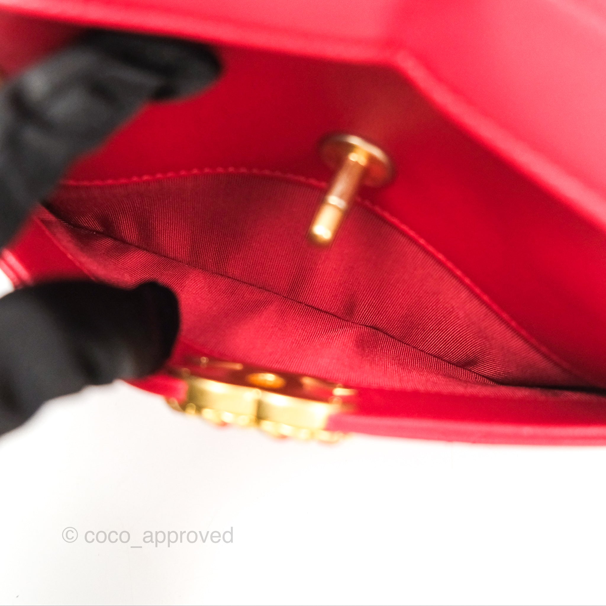 Chanel Red Goatskin Camera Bag with Aged Gold Chain Strap - Luxury Crossbody Bag for Women, Perfect for Parties & Evening Events